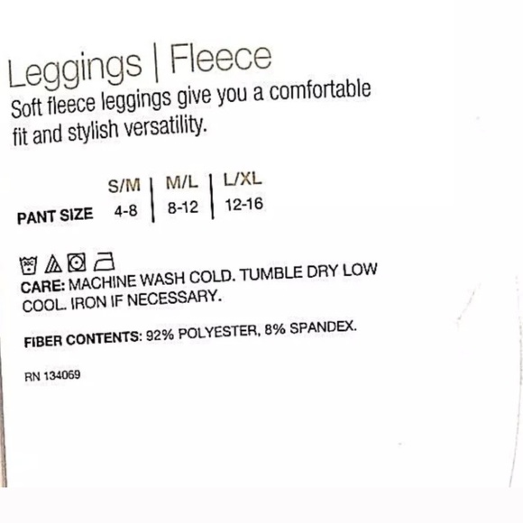 ‼️West Loop Fleece Legging Black S/M 4-8 - Picture 2 of 2